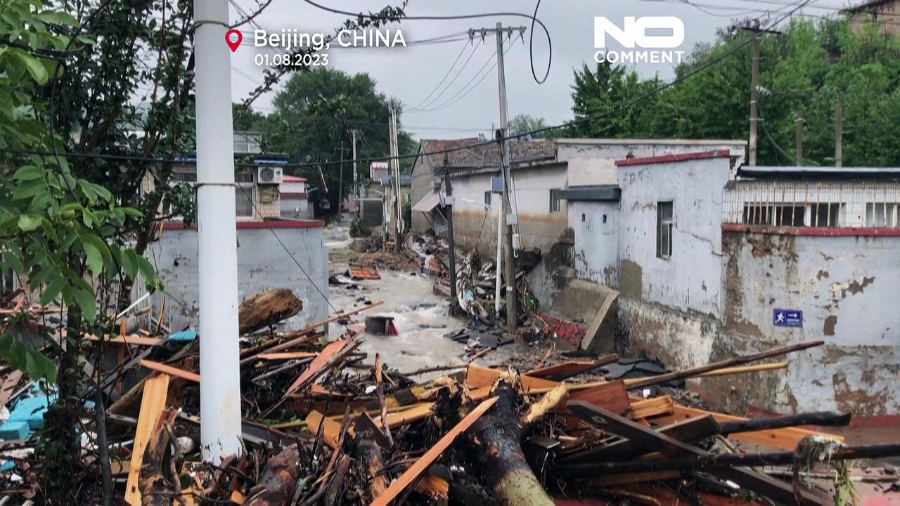 WATCH: Swaths of suburban Beijing remain badly hit by rain