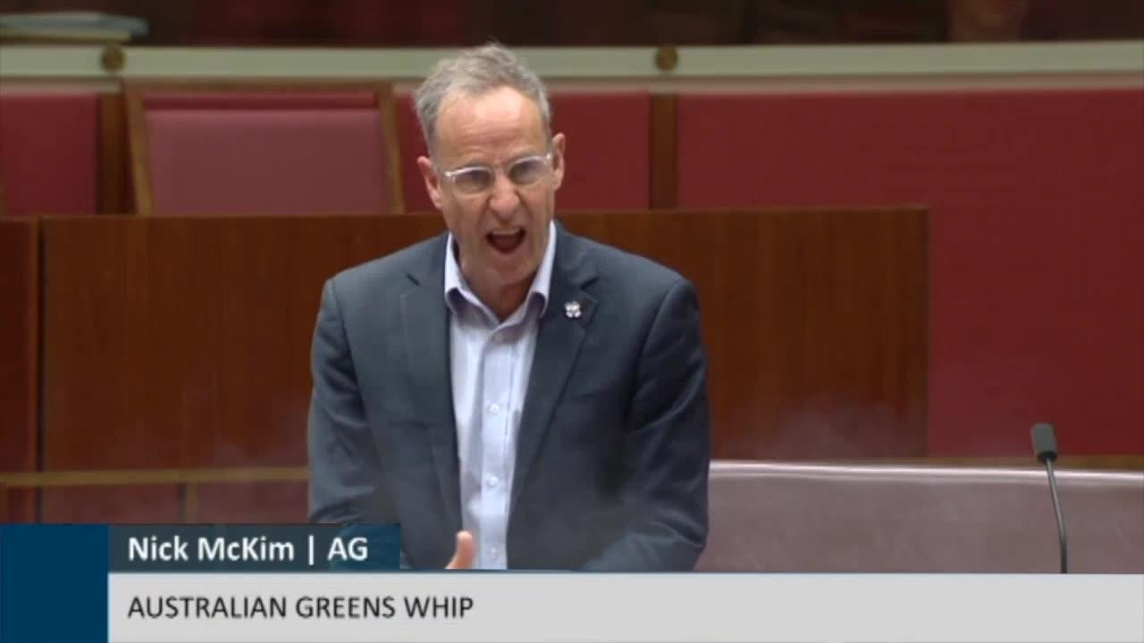 Australian Senator Nick McKim on man made climate crisis questioners