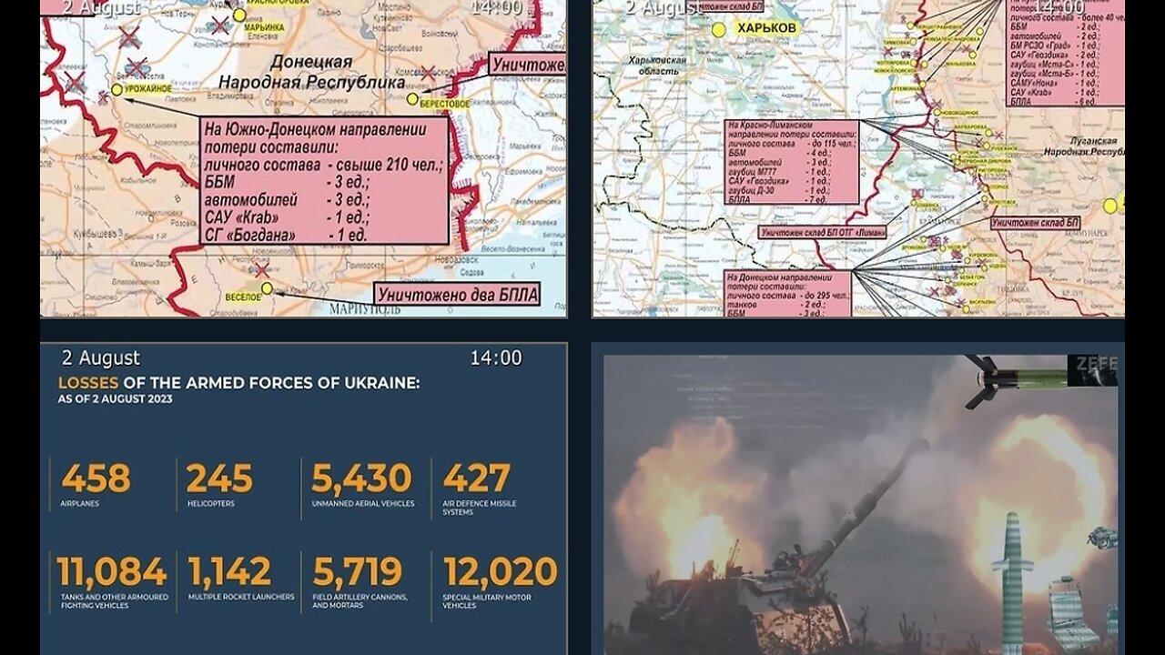 02.08.23 ⚡️Russian Defence Ministry report on the progress of the deNAZIficationMilitaryQperationZ