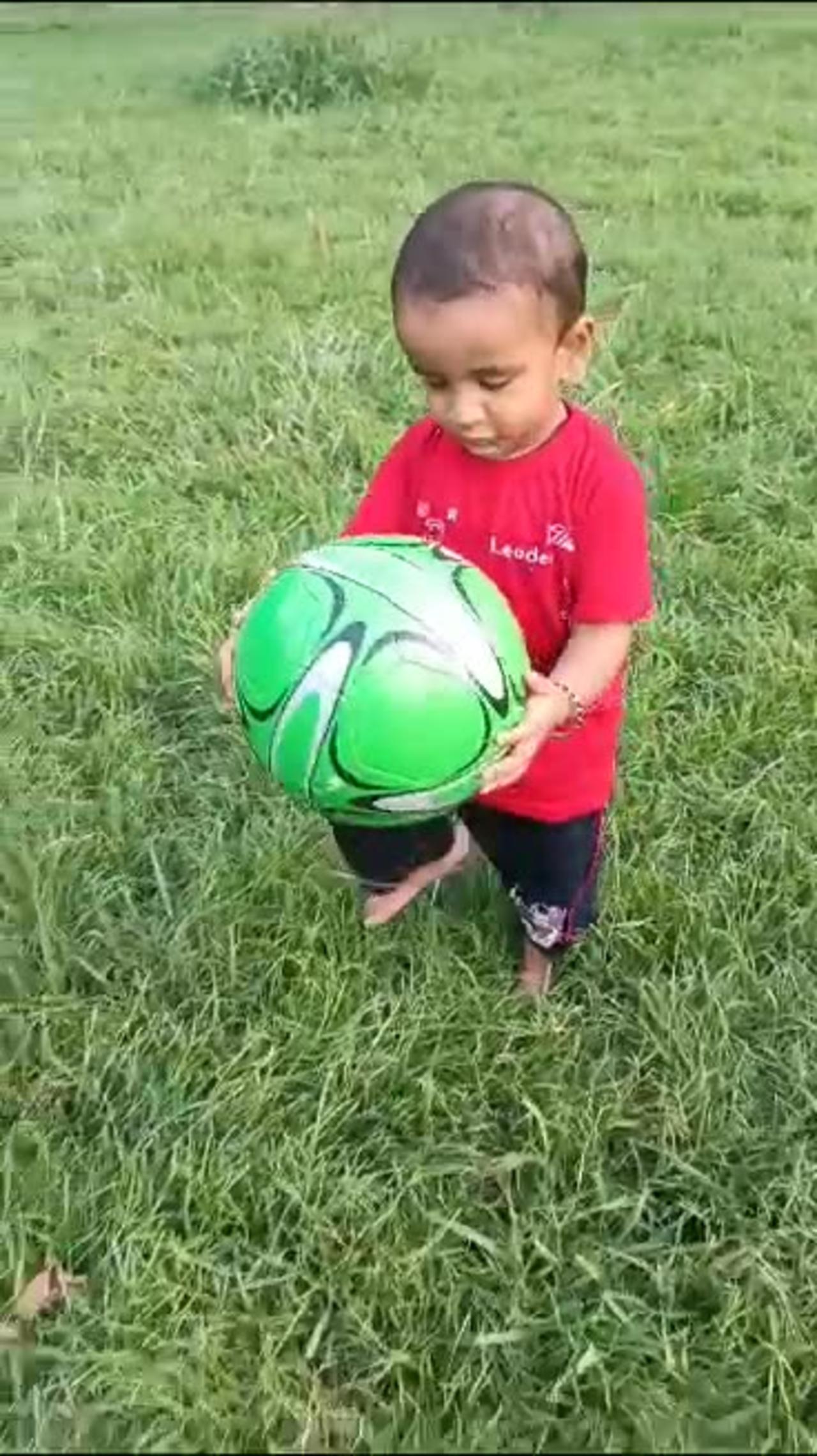 Kid Play football at company bag saharanpur uttar pradesh