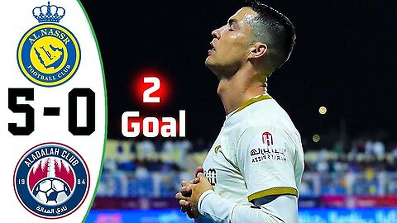 Watch Cristiano Ronaldo TWICE 🔥 NASSR vs ADA 5-0 All Goals & Highlights 2023 #Ronaldo #worldcup