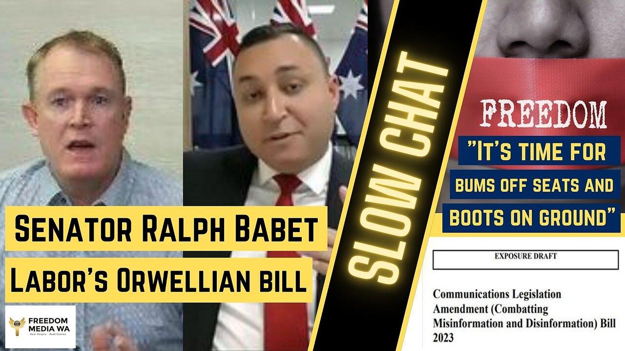 Slow Chat with Federal Senator Ralph Babet on Labors Misinformation Bill to KILL FREE SPEECH