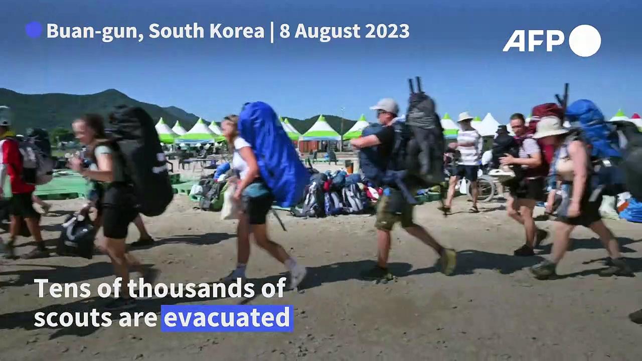 Typhoon forces South Korea to evacuate scout jamboree