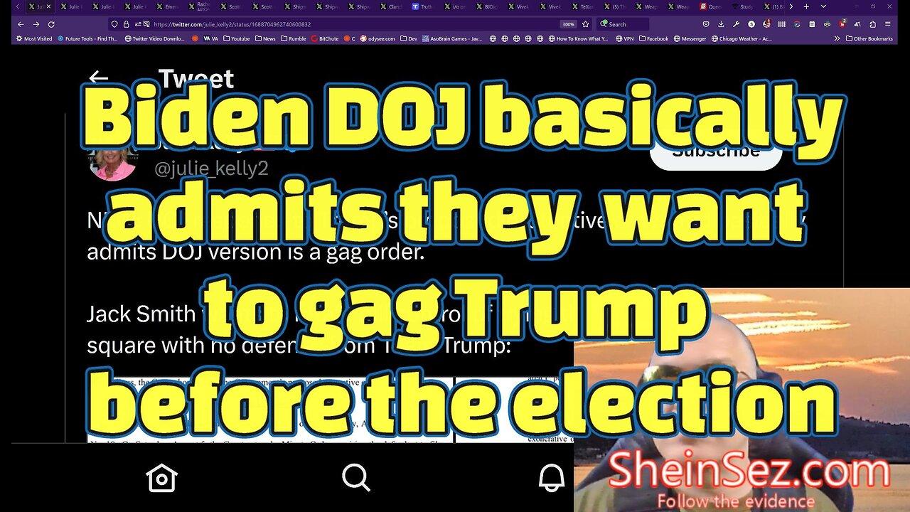 Biden DOJ basically admits they want Trump gagged before the election-SheinSez 255
