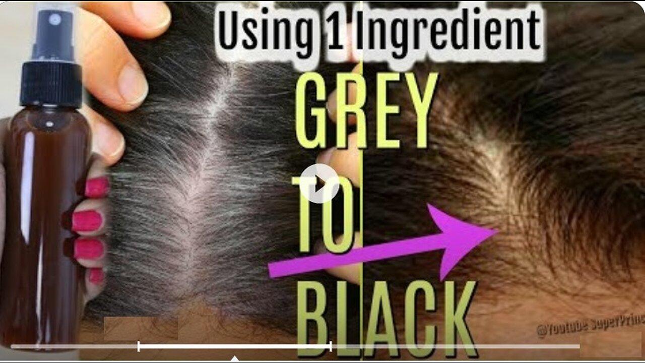 How To Convert Grey Hair To Black Naturally Using 1 Kitchen Ingredient
