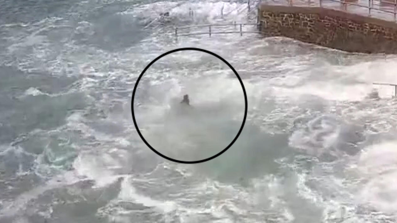 Shocking moment young girl is swept to sea as coastguards issue fresh warning