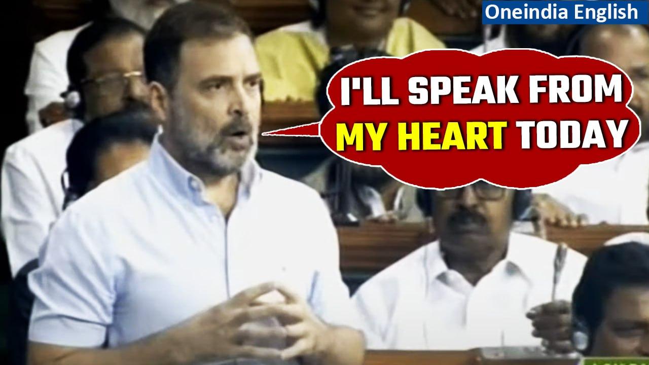 No-Confidence Motion: Rahul Gandhi delivers speech amid uproar by BJP MPs | Oneindia News