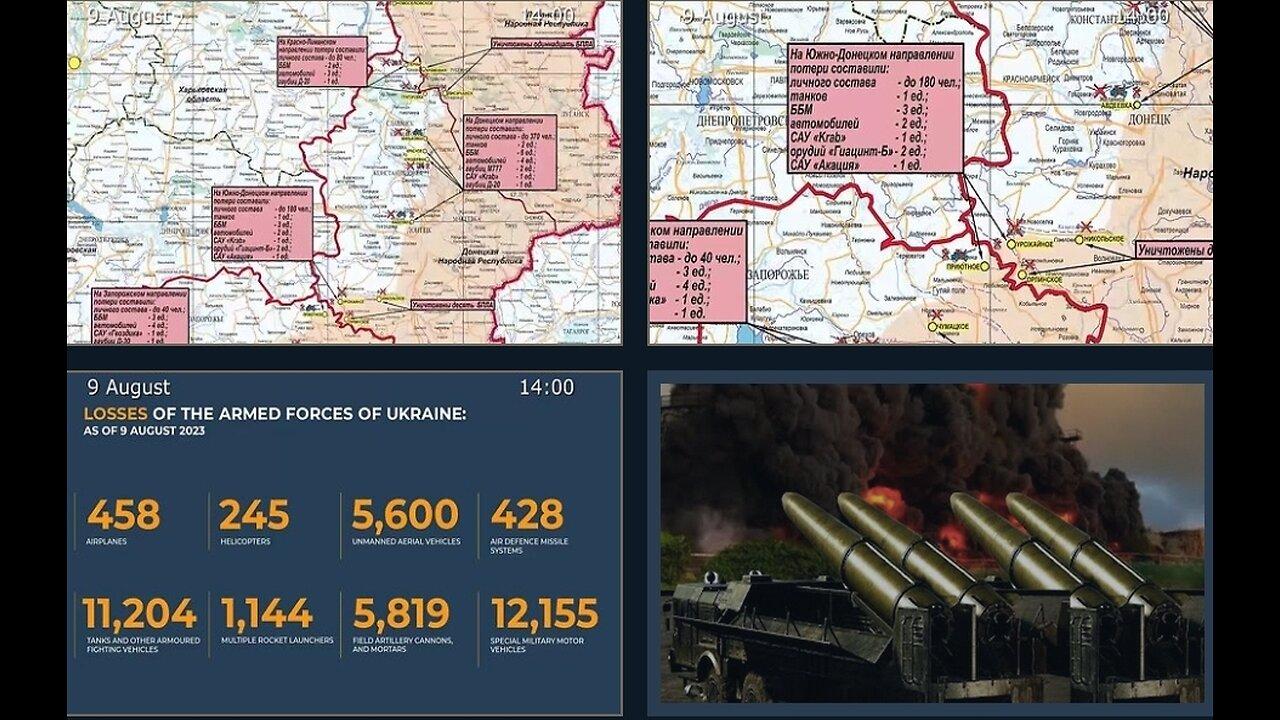 09.08.23 ⚡️Russian Defence Ministry report on the progress of the  deNAZIficationMilitaryQperationZ