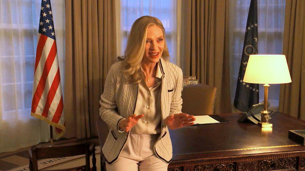 FIrst Clip for Red, White, & Royal Blue with Uma Thurman