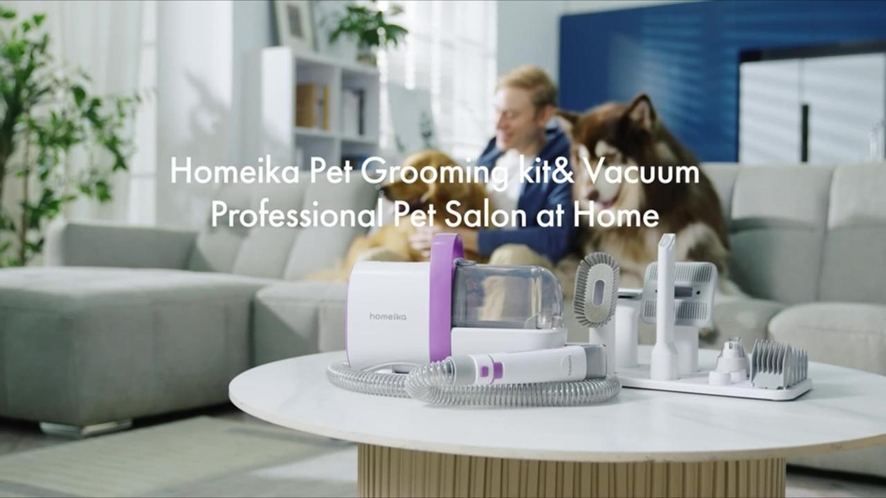 Homeika Dog Grooming Kit  Dog Hair Vacuum Suction 99% Pet Hair