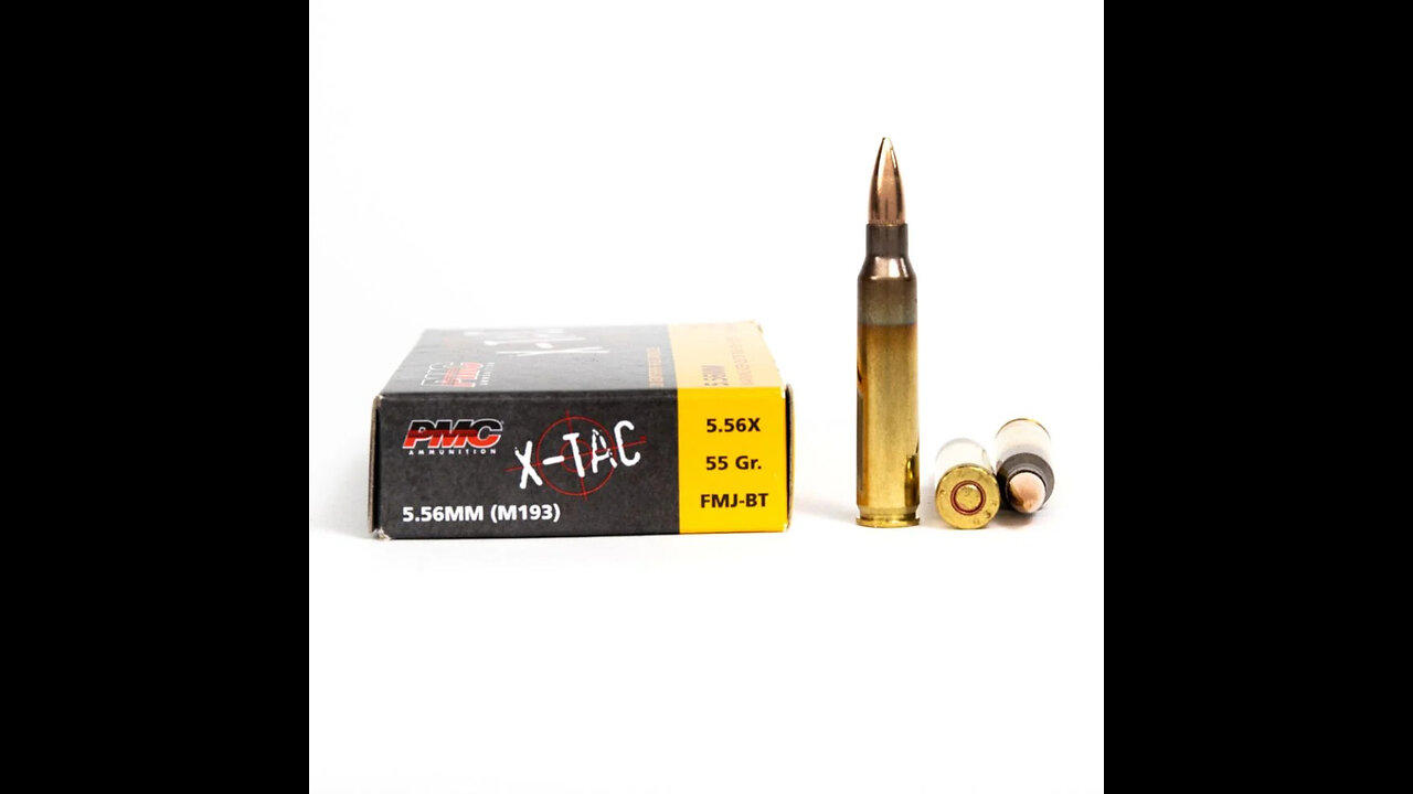 1000 rounds PMC X-Tac M193 5.56x45 NATO 55 Grain Full Metal Jacket Boat Tail