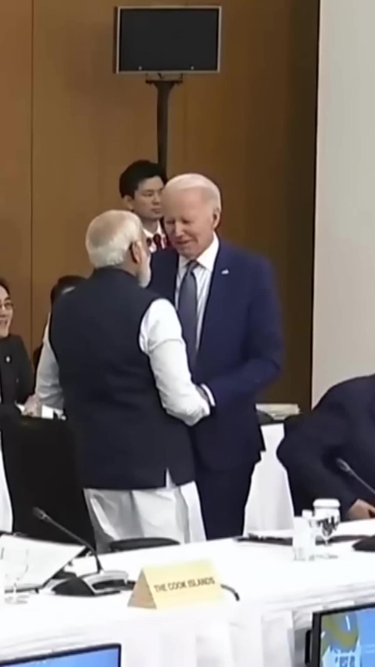 A warm meeting between PM Modi and US President Biden at Hiroshima G7 Summit