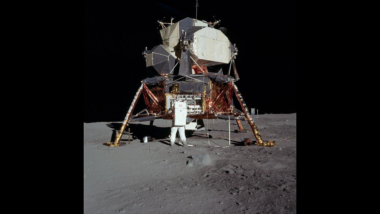 Restored Apollo 11 Moonwalk , Original NASA EVA Mission Video , Walking on the Moon