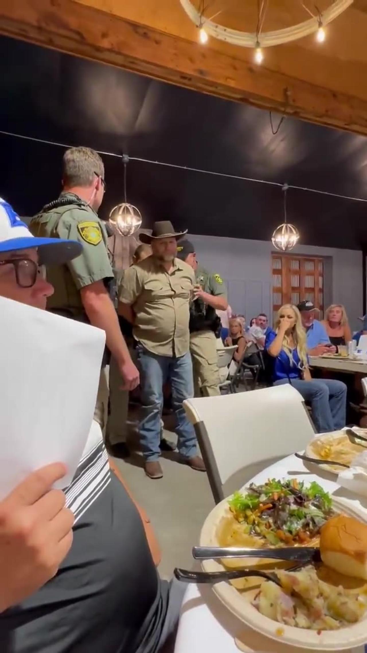 Ammon Bundy Arrested at a Football Banquet -August 11, 2023