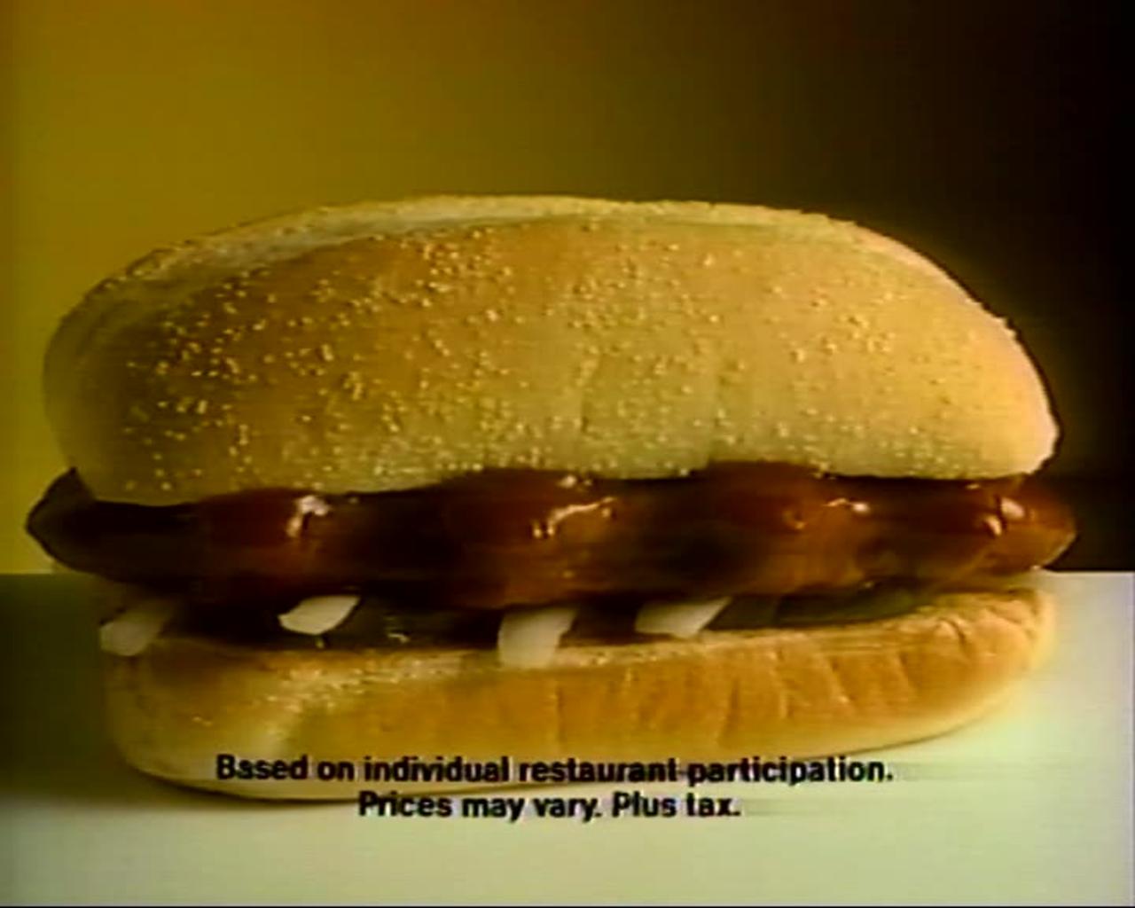 July 11, 1989 - The Return of the McRib Sandwich