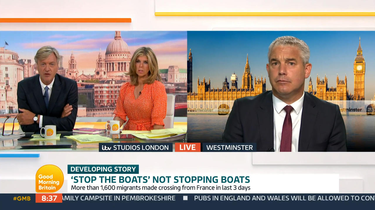Richard Madeley challenges Steve Barclay on migrant boats