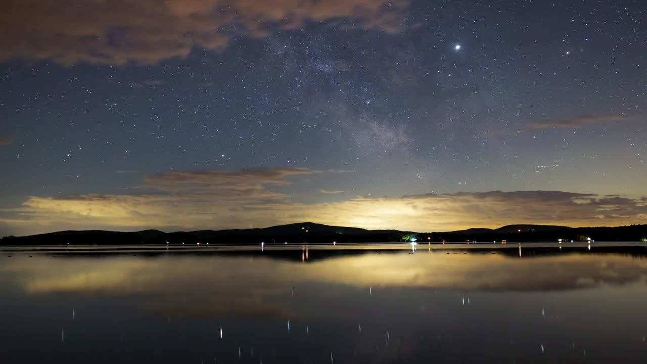 Beautiful Sky with Stars Time Lapse