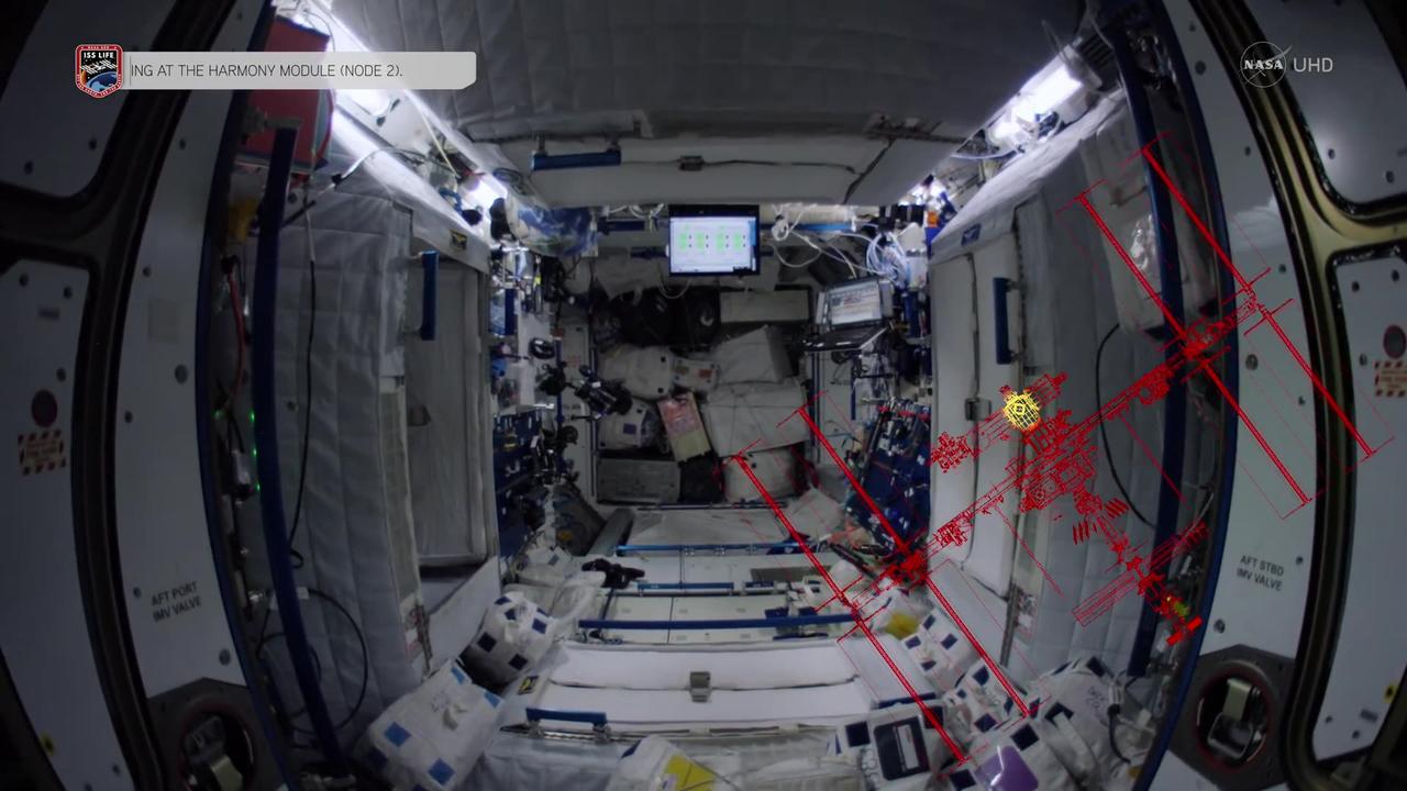 Space Station Fisheye Fly-Through 4K (Ultra HD)-(1080p)