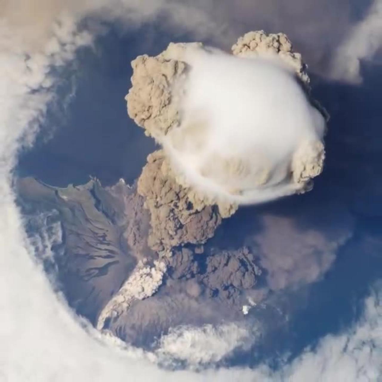 NASA Sarychev Volcano Eruption from the International Space Station