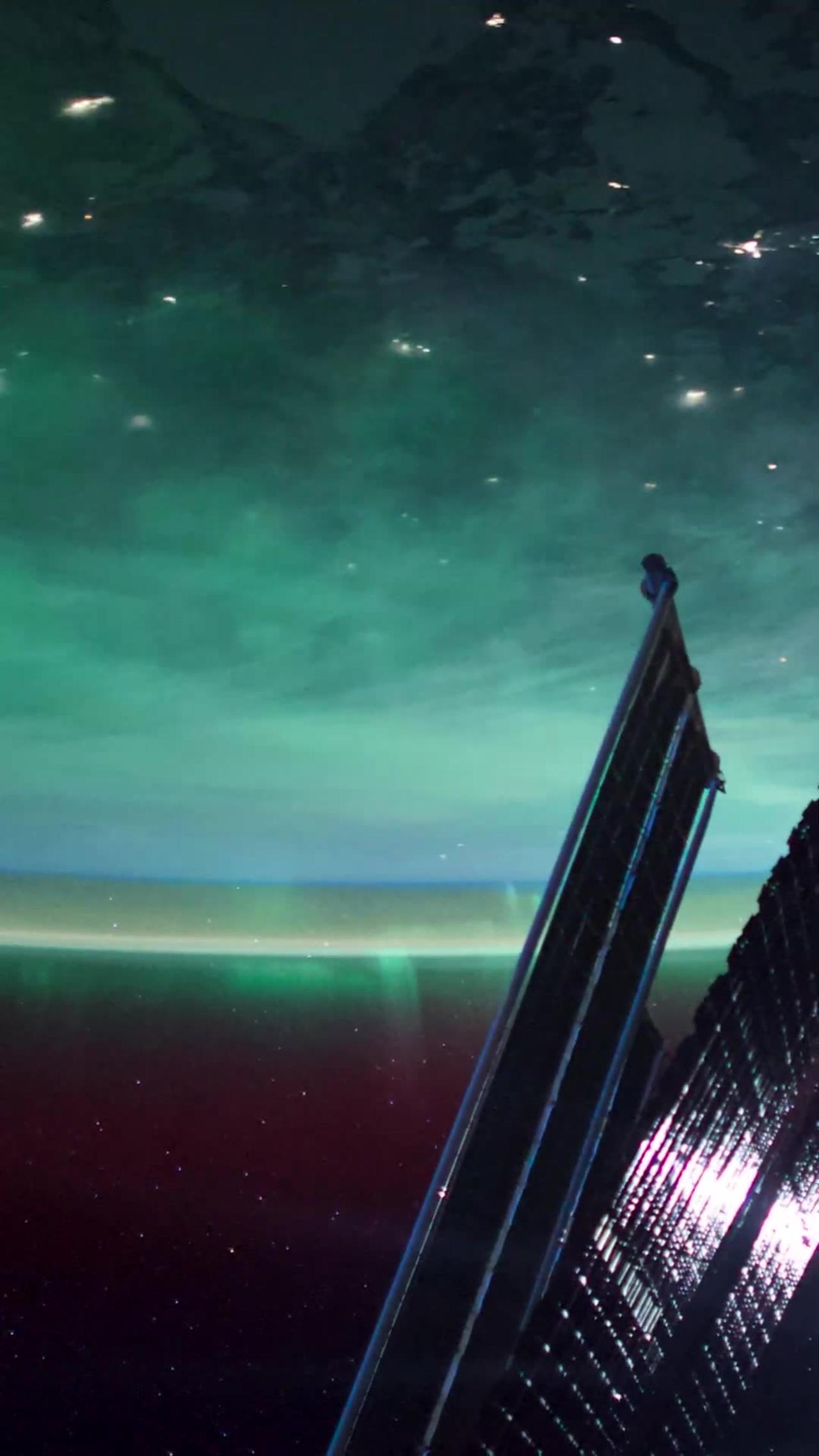 Northern lights seen from the international space center  video upload