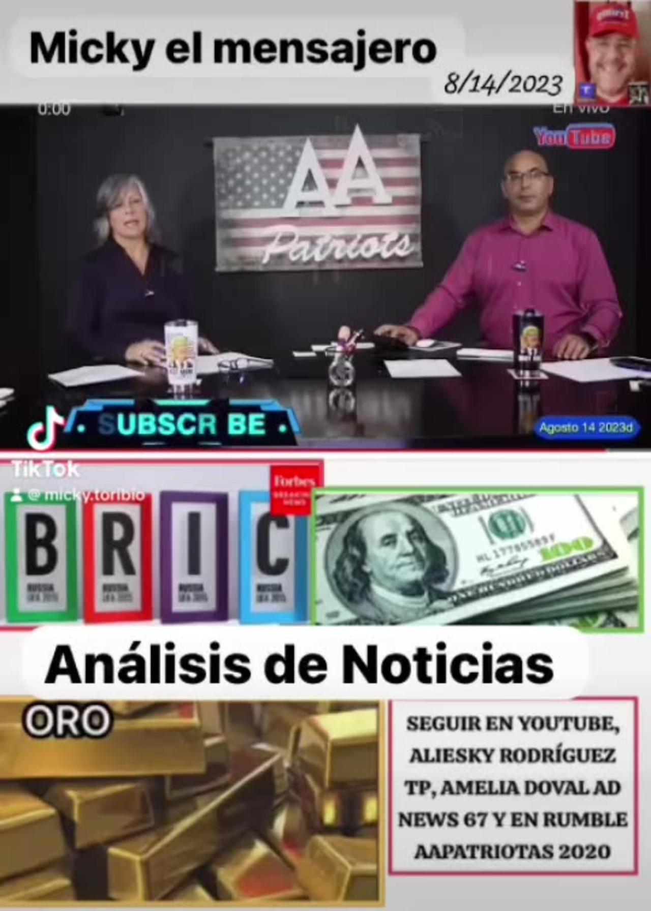 EL BRIC , ORO Y EL DÓLAR - ALIESKY y Amelia informan