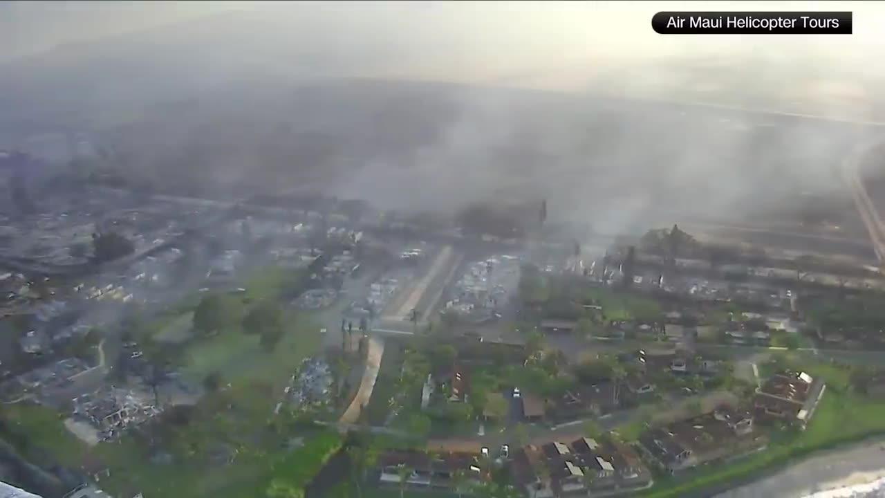 Helicopter video | Hawaii fire damage
