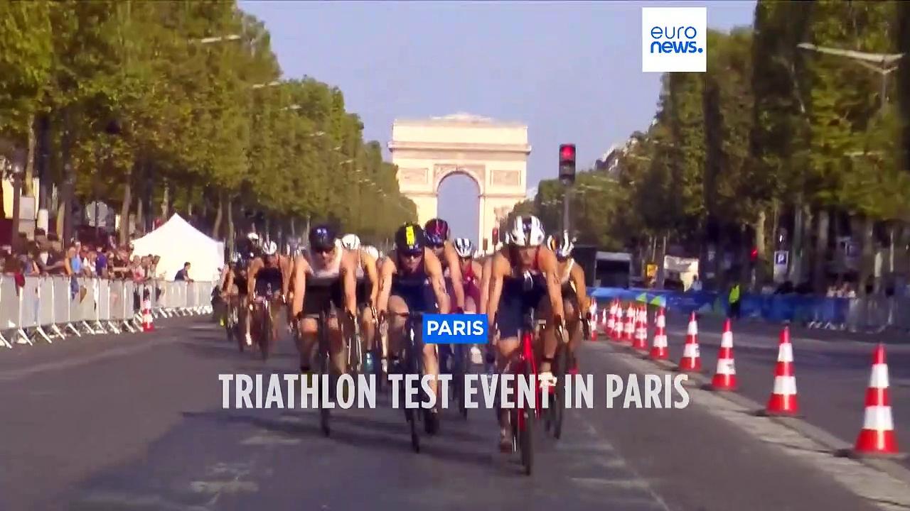 No Seine, no gain: Triathletes compete 1500m river swim in Paris