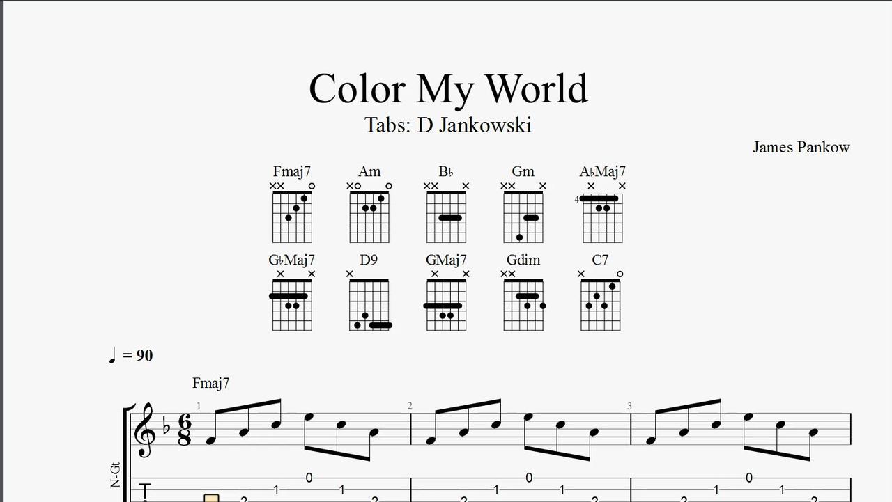 Guitar Tabs For Color My World One News Page VIDEO   1692248559 Guitar Tabs For Color My World Hires 