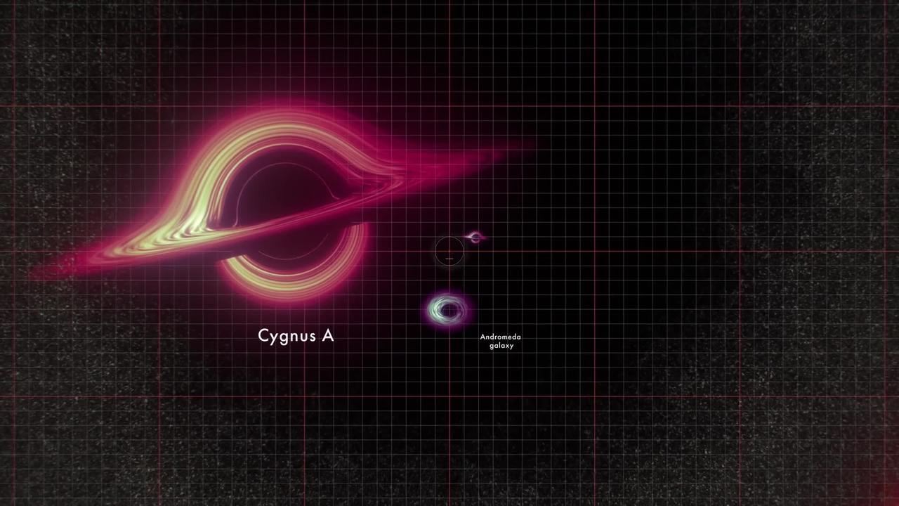 NASA Animation sizes up the biggest black holes