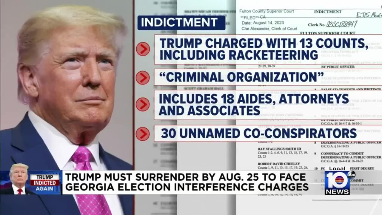 Trump has 9 days to surrender to Georgia