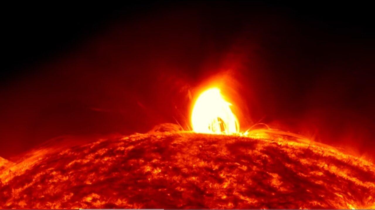 NASA I Fiery Looping Rain on the Sun