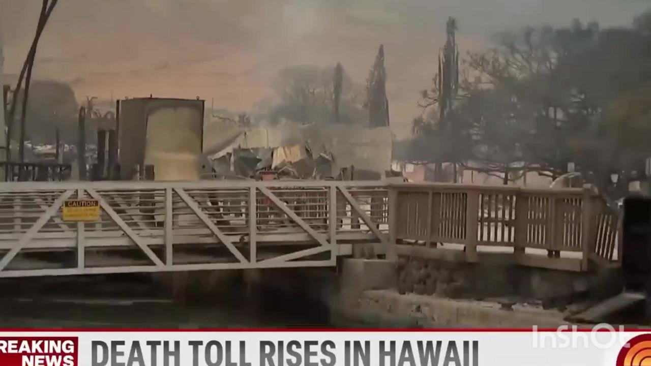 Hawaii maui town burn