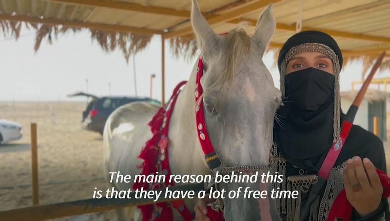 Saudi horsewoman revives 'buried' tradition of mounted archery and sword fighting