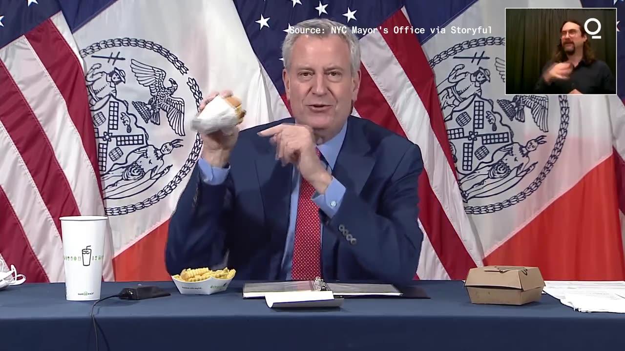 Mayor Bill de Blasio - Vaccine With a Side of Fries?