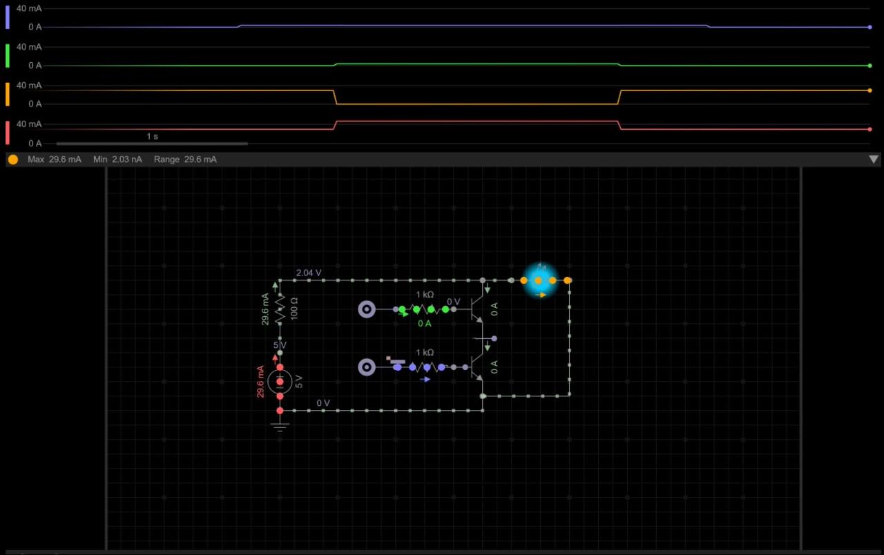 0007. NAND Gate with transistors