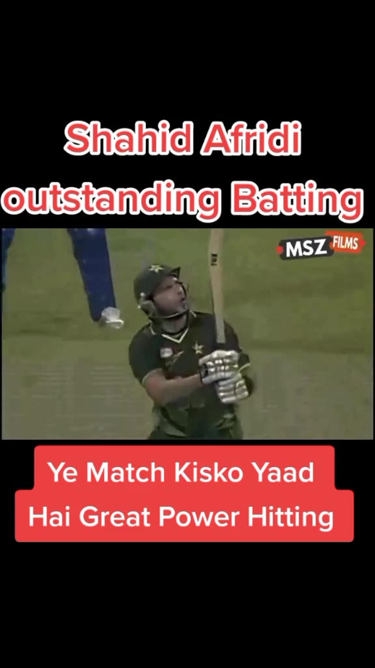 Shahid Afridi best batting against sri lanka