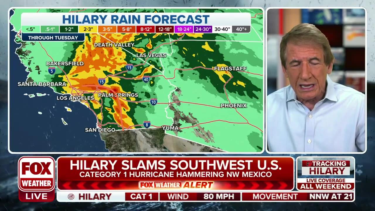 Tremendous Amount Of Moisture With Hilary Will Be Biggest Problem For Southern CA, Southwest