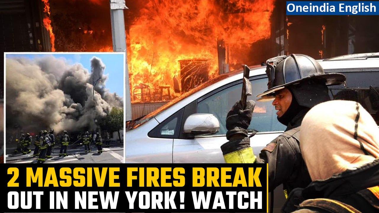 New York City witnesses two massive fire incidents, three children rescued | Oneindia News
