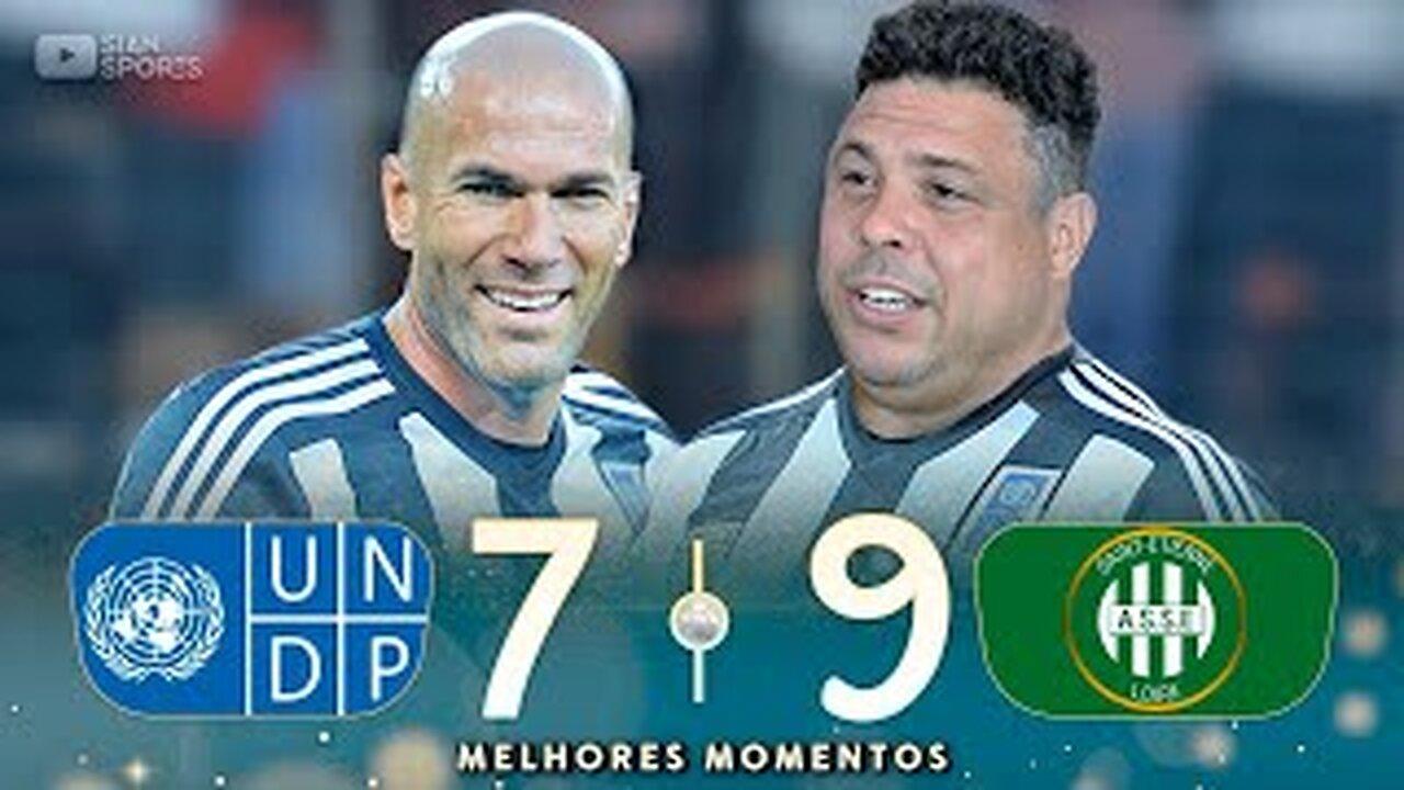 FAT AND RETIRED RONALDO PHENOMENON MARKS HAT TRICK, ZIDANE DID IT IN THIS FRIENDLY MATCH IN FRANCE