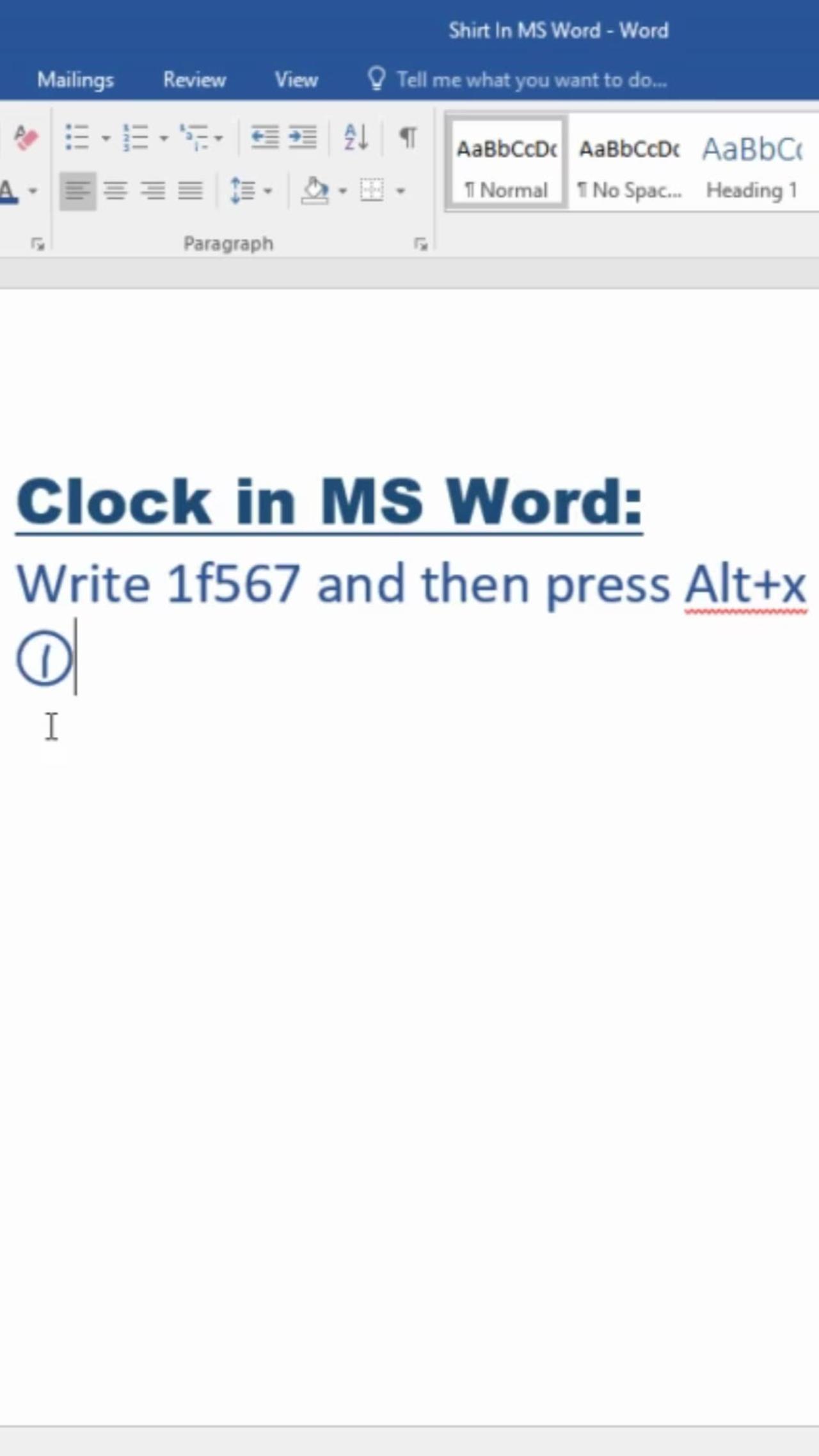 clock in MS Word | Microsoft Office Tricks