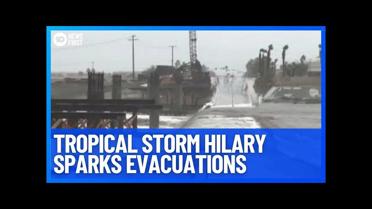Tropical Storm Hilary Triggers Landslide & Sparks Evacuations In Southern California