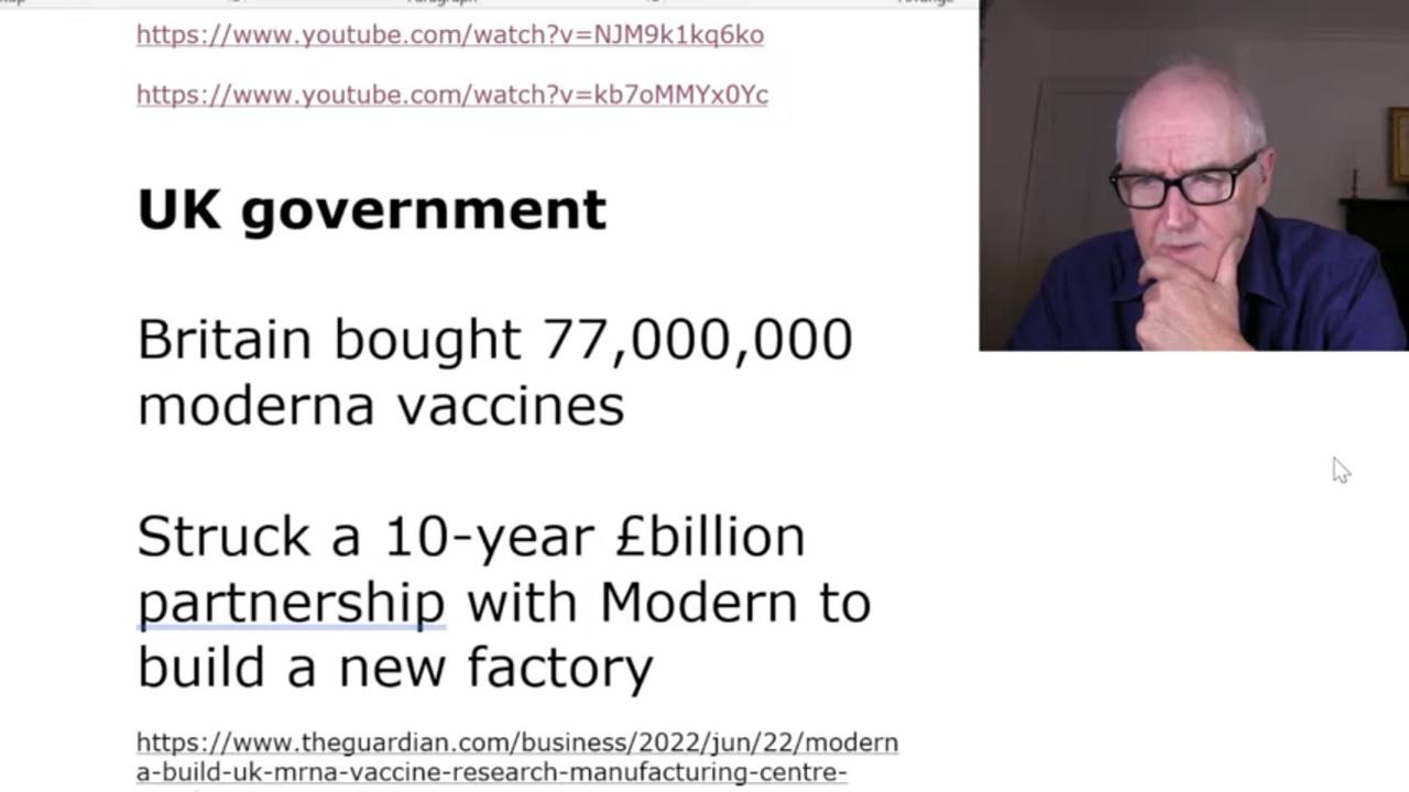 UK medical officer advisor on vaccines is given a job with Moderna  (Dr. John Campbell) 19-08-23