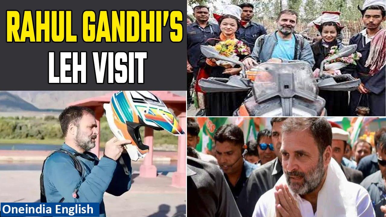 Rahul Gandhi in Leh: Congress leader rides to Pangong Lake, visit market and more | Oneindia News