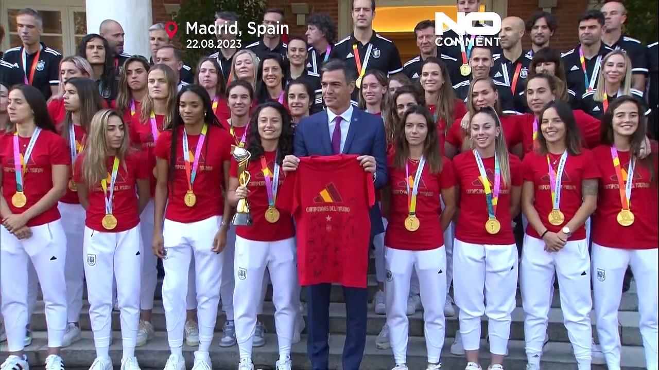 WATCH: Spain women's national football team celebrates World Cup victory with fans in Madrid