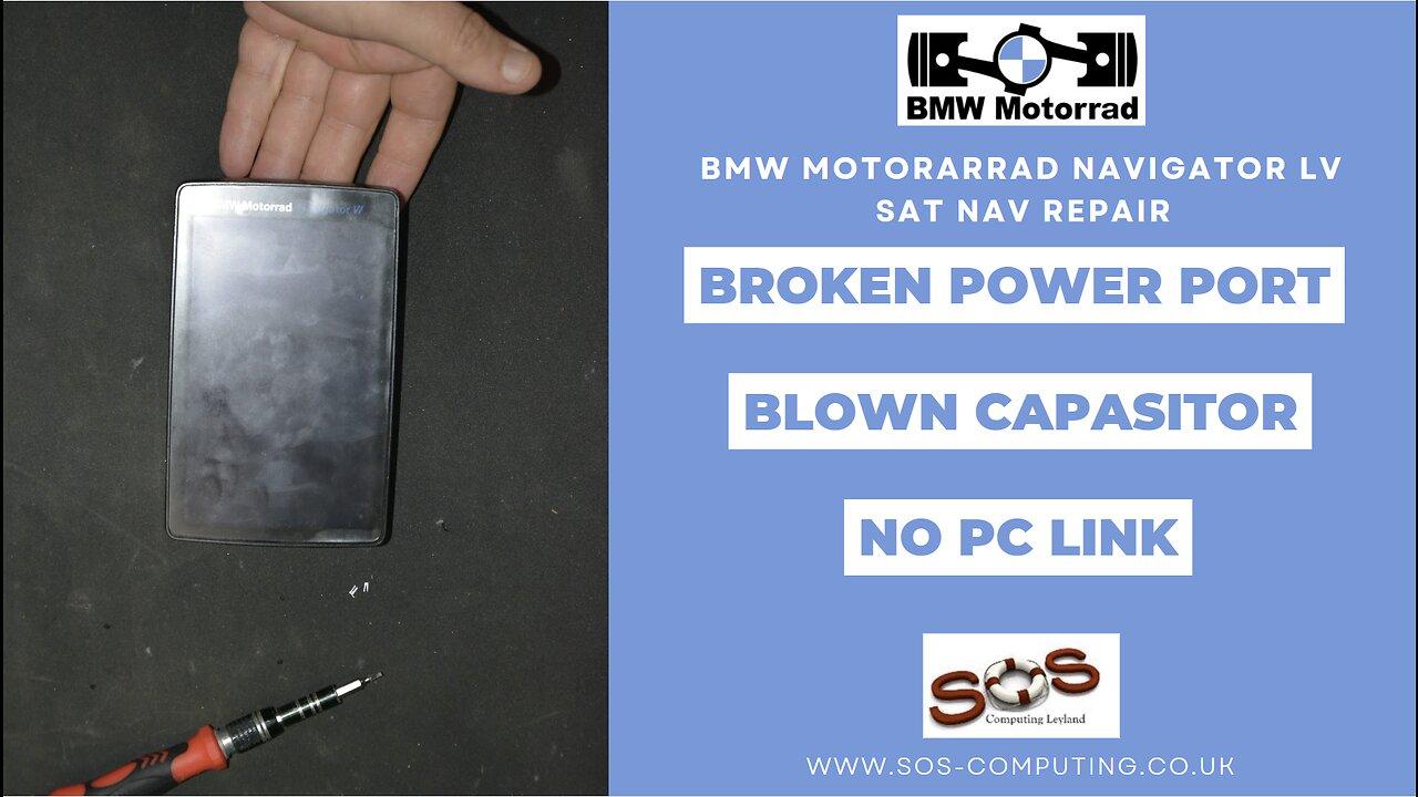 BMW Motorrad Navigator LV SAT NAV Repair Broken Battery Connector No Computer Link
