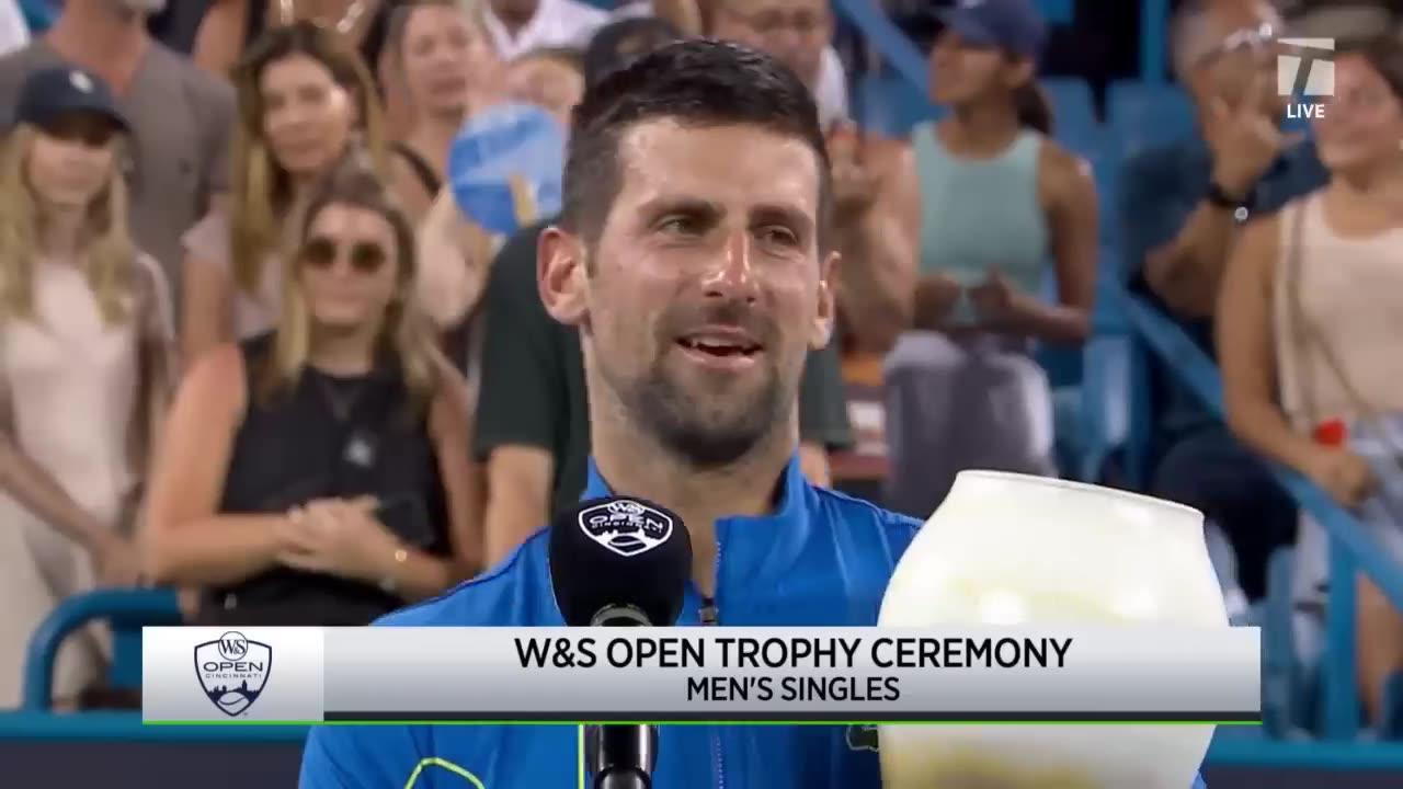Novak Djokovic Humble In Victory; Cincinnati Champion Speech