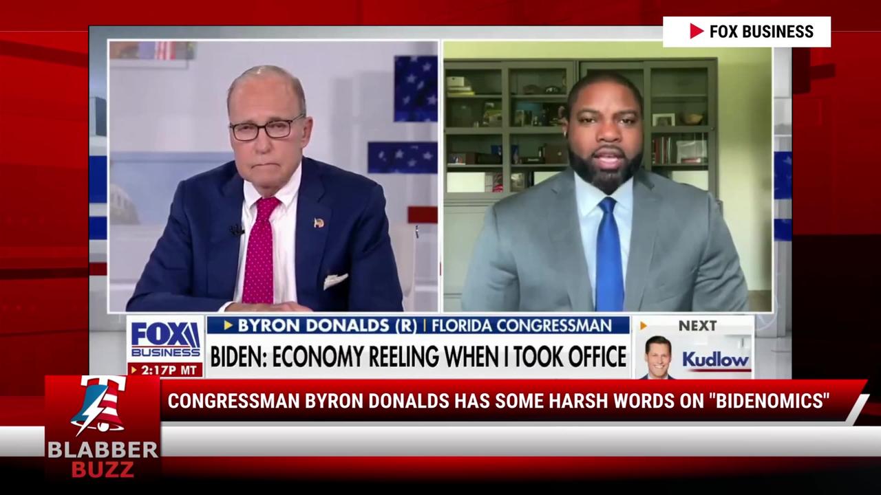 Congressman Byron Donalds Has Some Harsh Words On "Bidenomics"