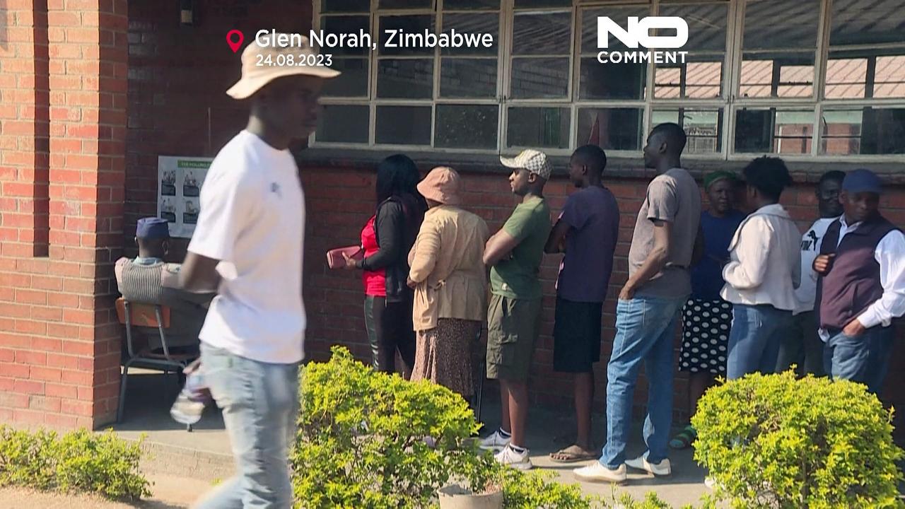 Watch: confusion, delays and recriminations as voting is extended to two days in Zimbabwe