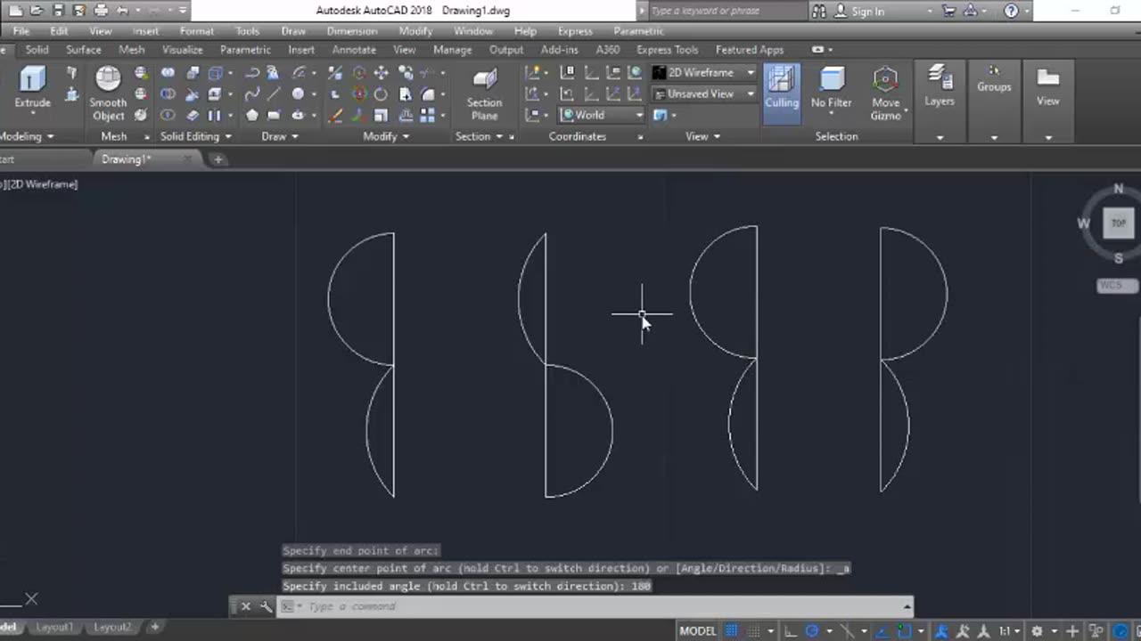 Start End Angle Drawing on AutoCAD by Masroor Khan For Beginners
