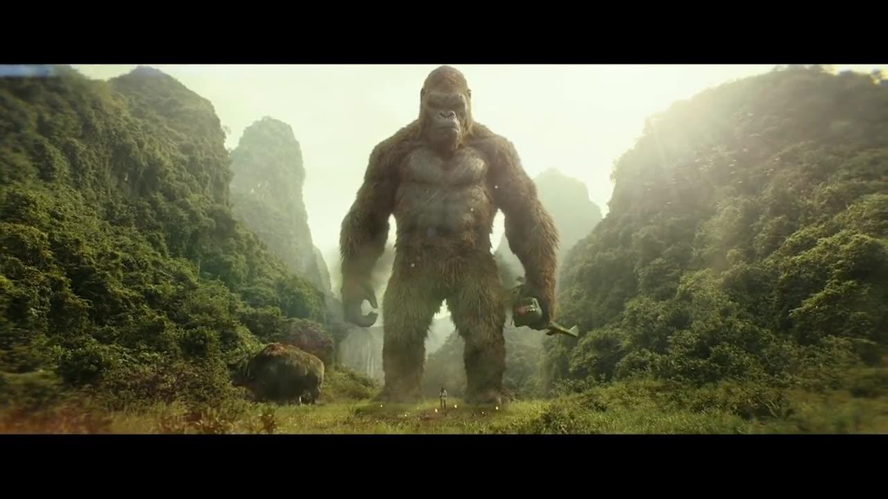 Kong Saves Giant Buffalo Scene - Kong: Skull Island (2017)
